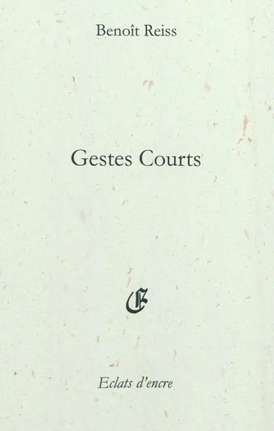 Couverture de Gestes Courts